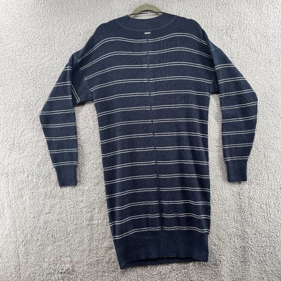 NEW prAna Milani Henley navy nautical striped sweater dress women’s Small - Picture 14 of 14